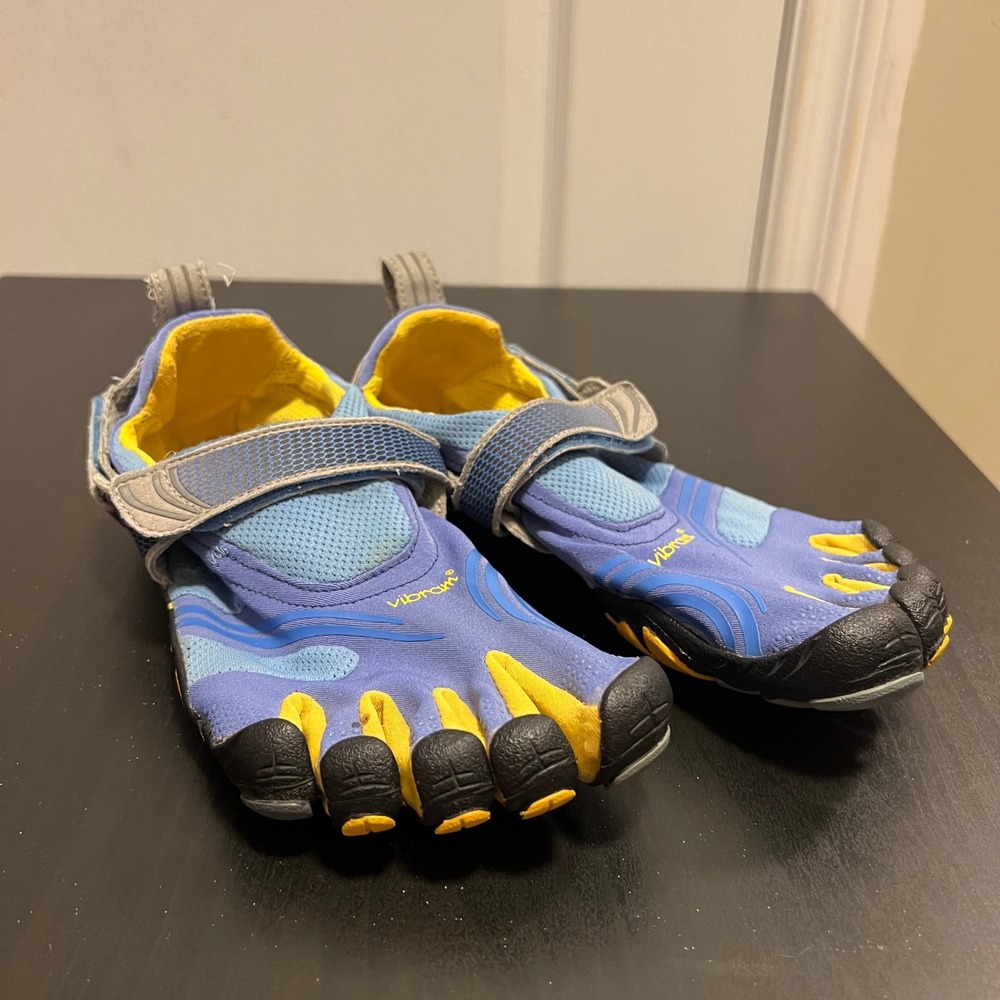 Vibram FiveFingers Komodo Sprint Shoes‎ Womens 39 Blue Yellow Minimalist Running